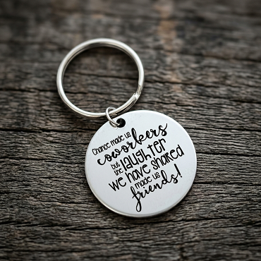 Coworkers to Friends Keychain Funny Work Bestie Friendship Gift